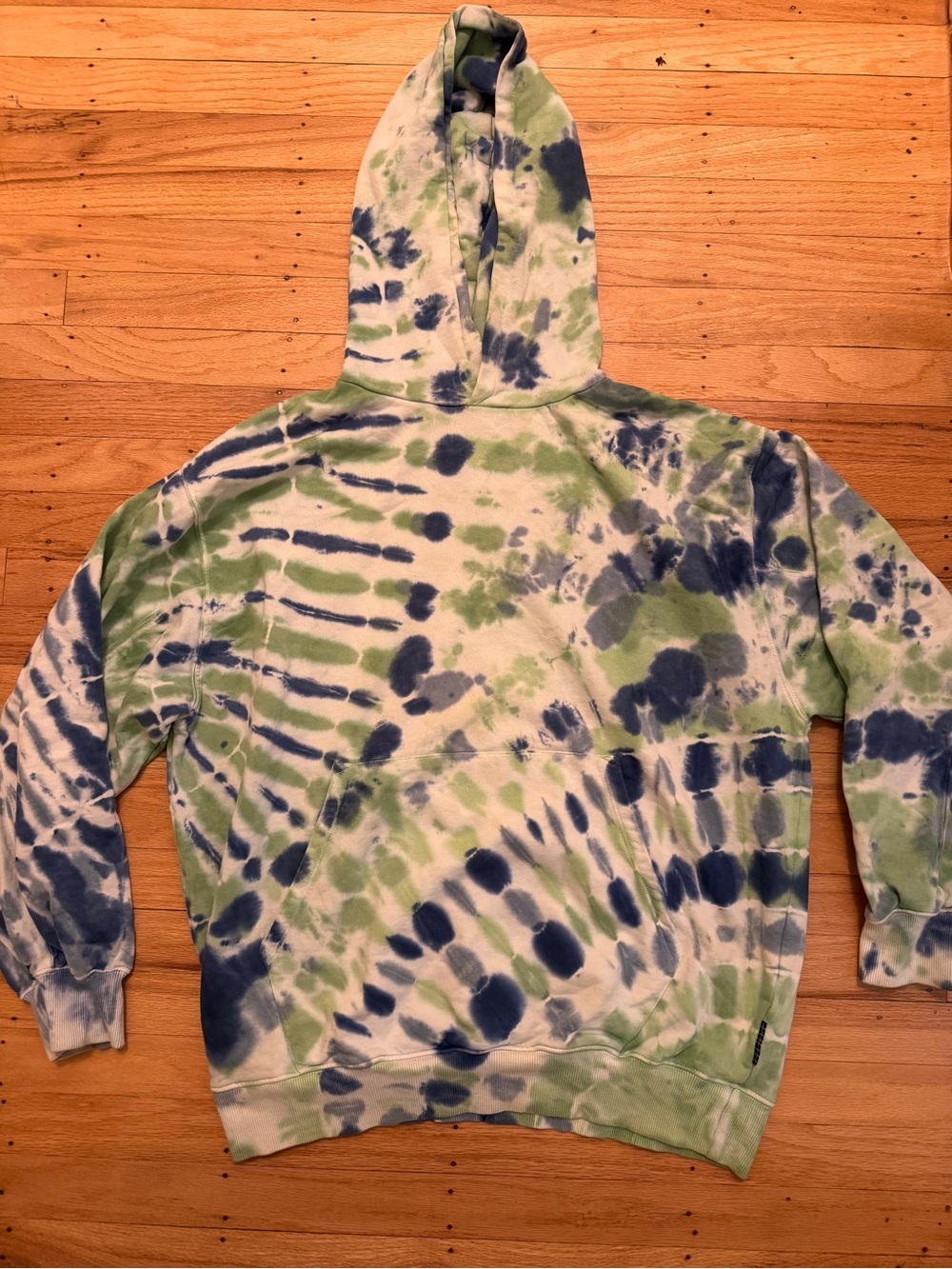 Molo Blue & Green Tie-Dye Pullover Hoodie